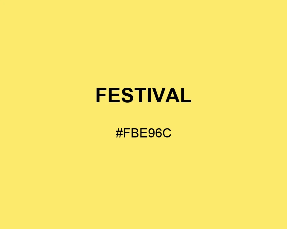 Festival color #FBE96C