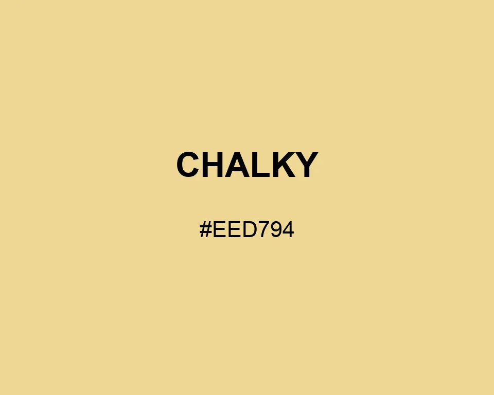 Chalky color #EED794