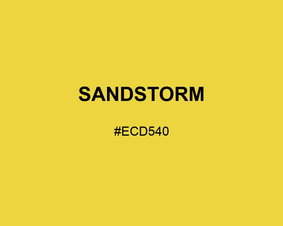 Sandstorm color #ECD540