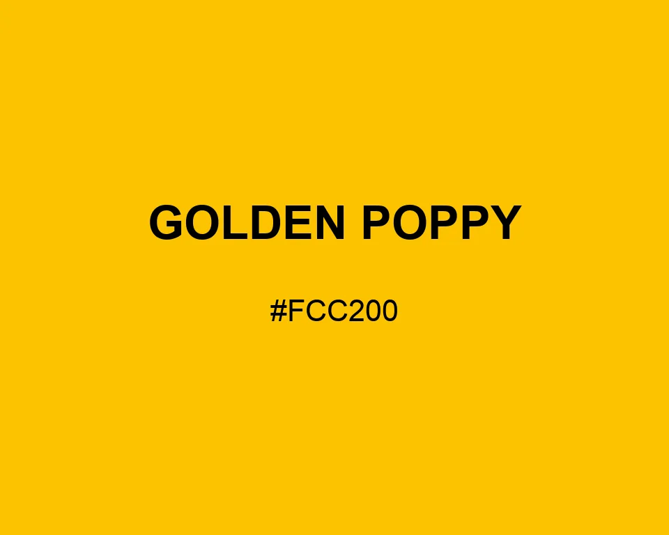 Golden Poppy color #FCC200