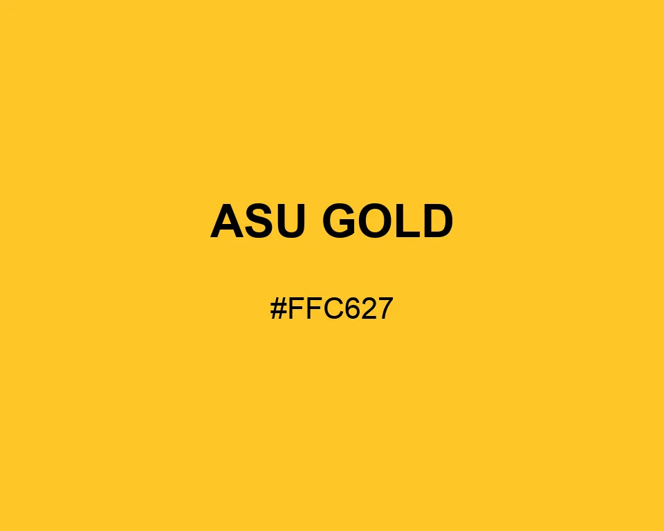 ASU Gold color #FFC627