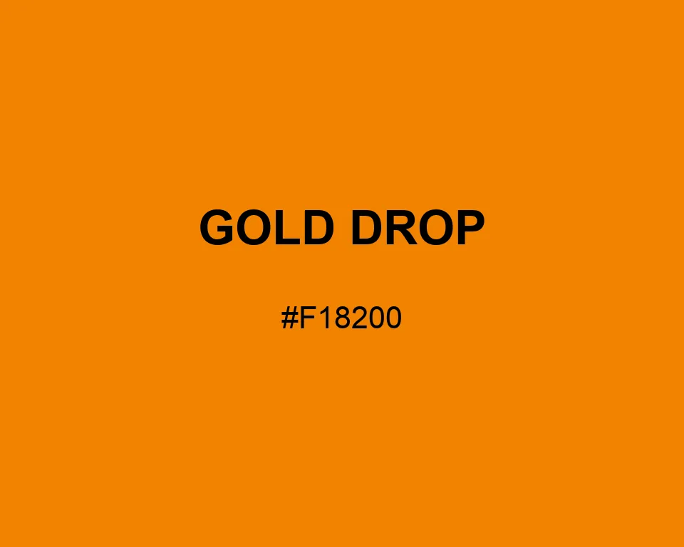 Gold Drop color #F18200