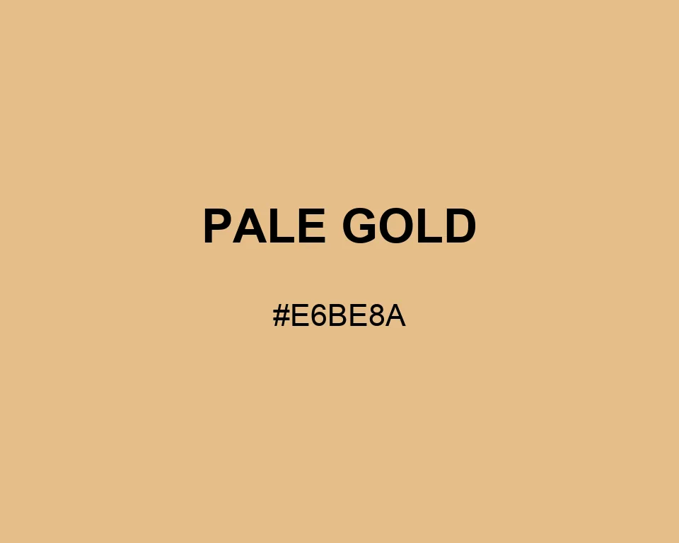 Pale Gold color #E6BE8A