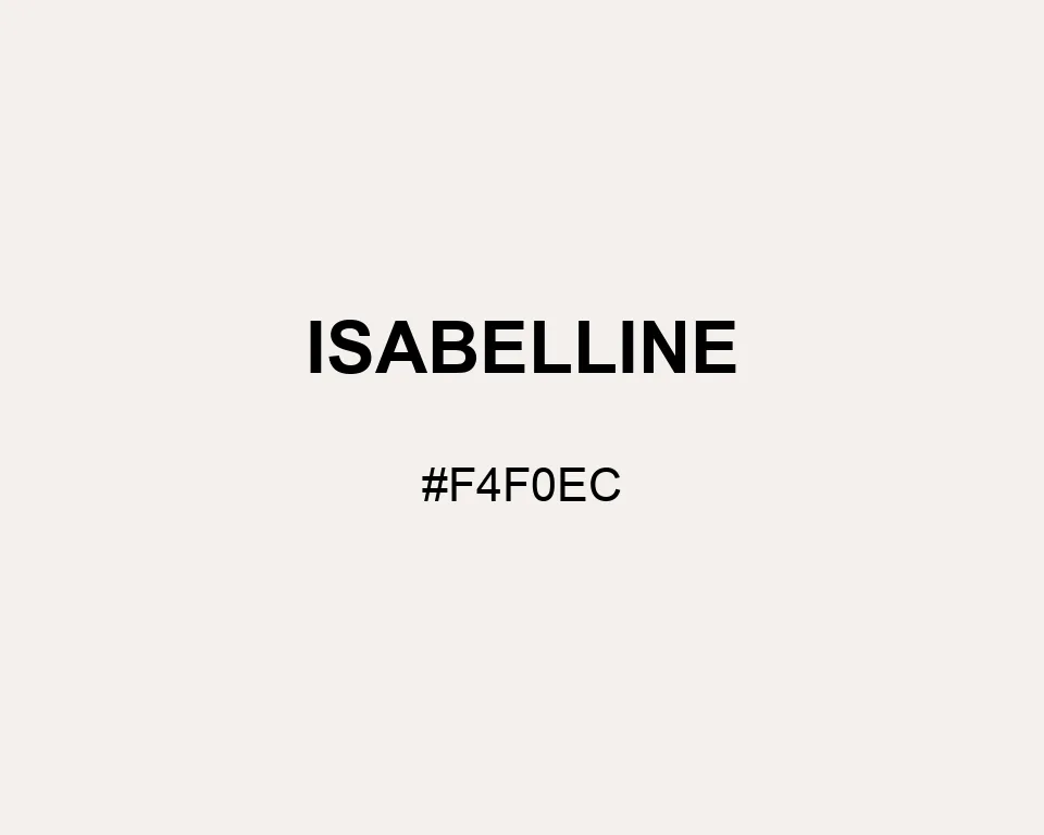 Isabelline color #F4F0EC