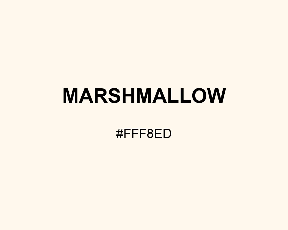 Marshmallow color #FFF8ED