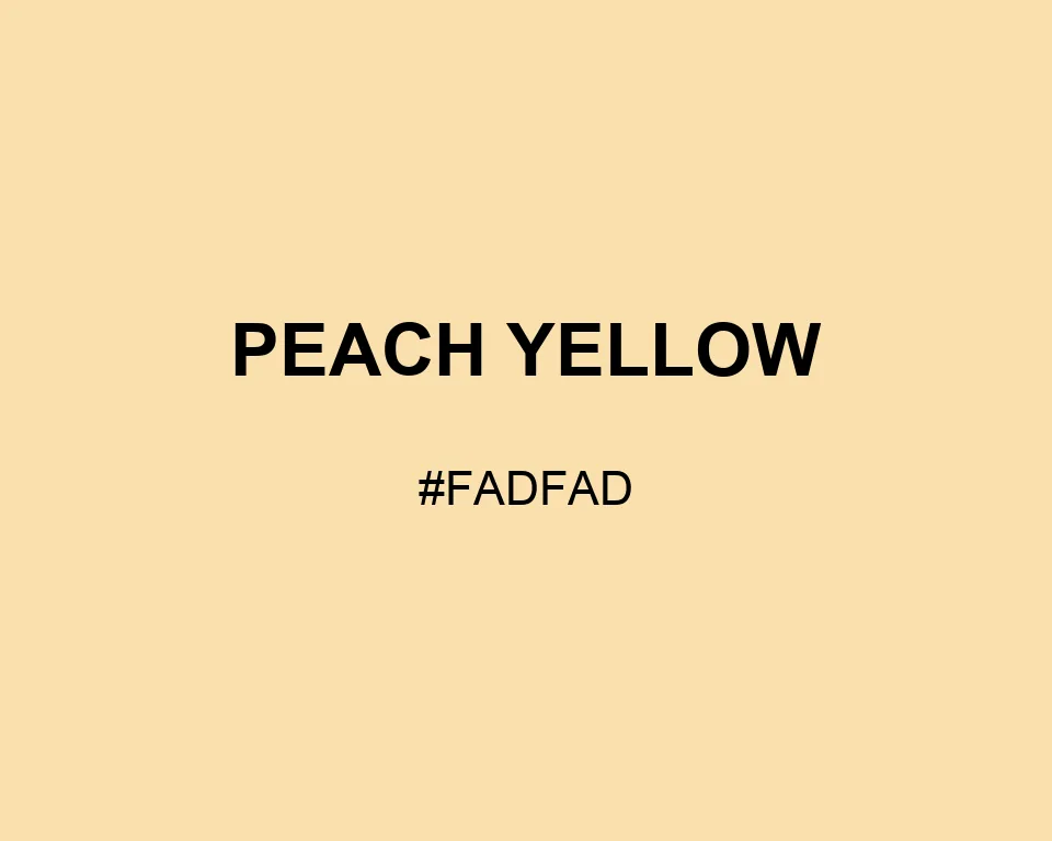 Peach Yellow color #FADFAD
