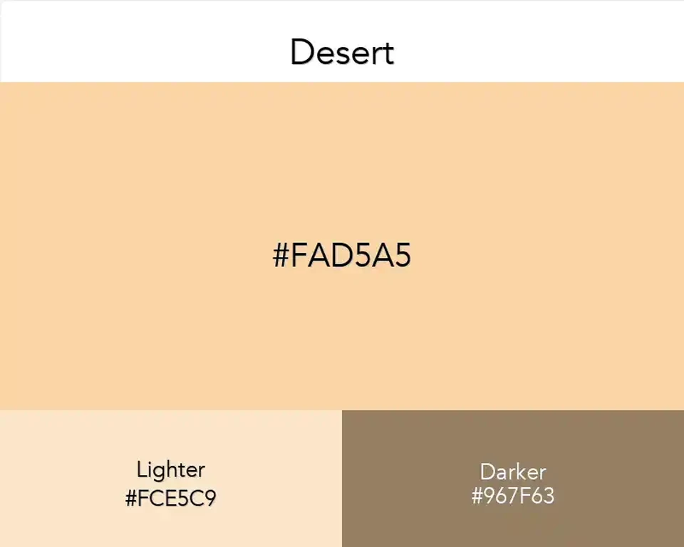 Desert color #FAD5A5