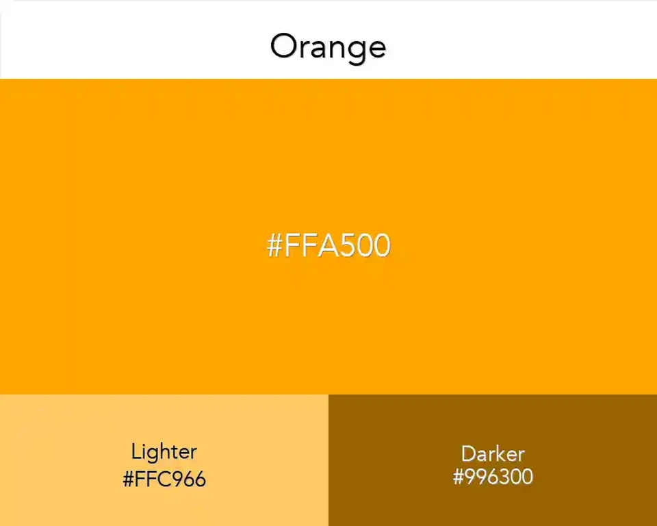 Orange color #FFA500
