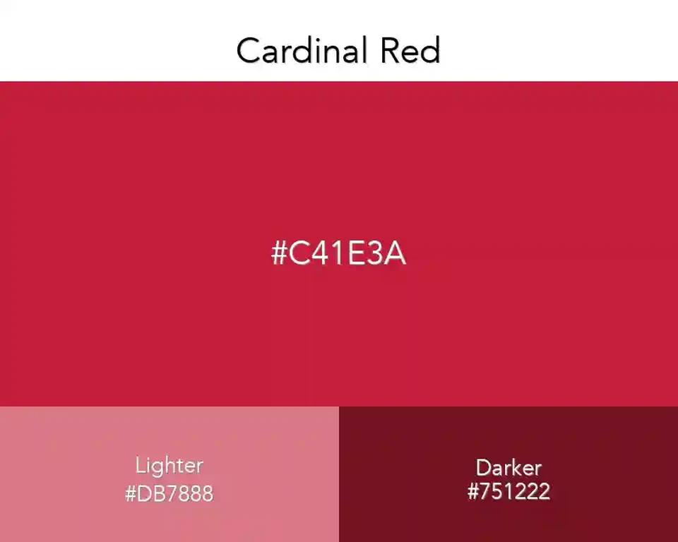 Cardinal Red color #C41E3A