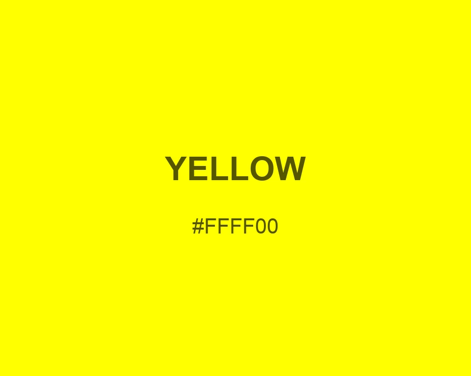 Yellow color #FFFF00