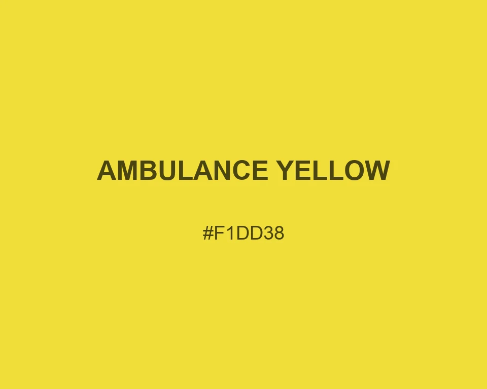 Ambulance Yellow RAL 1016, screen approximation #F1DD38