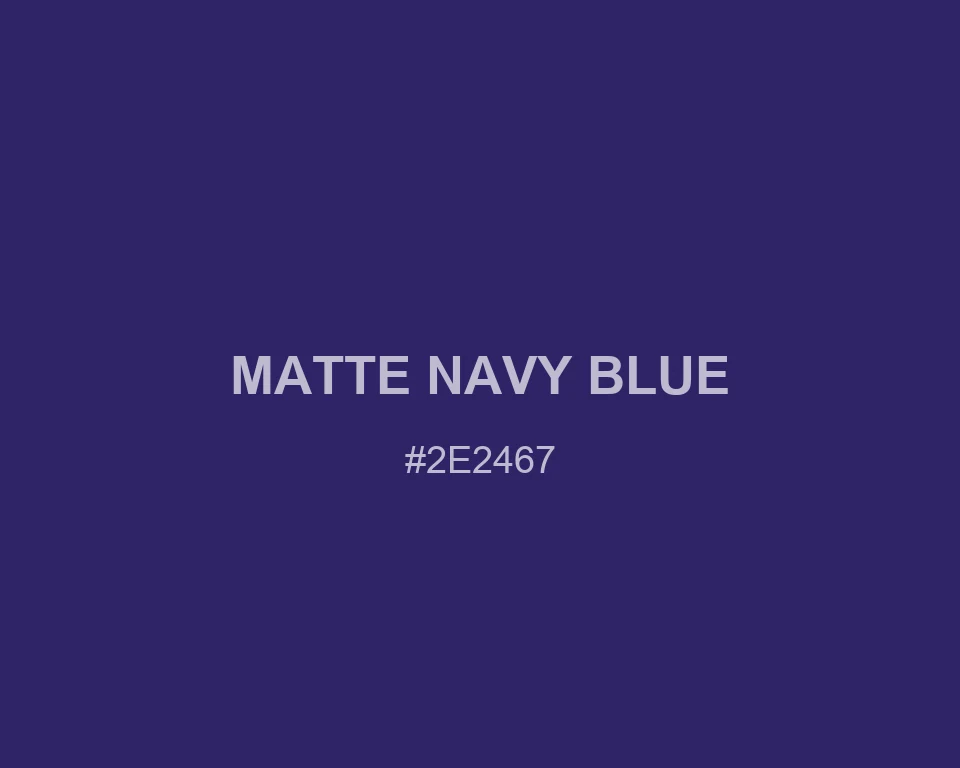 Matte Navy Blue #2E2467 color swatch