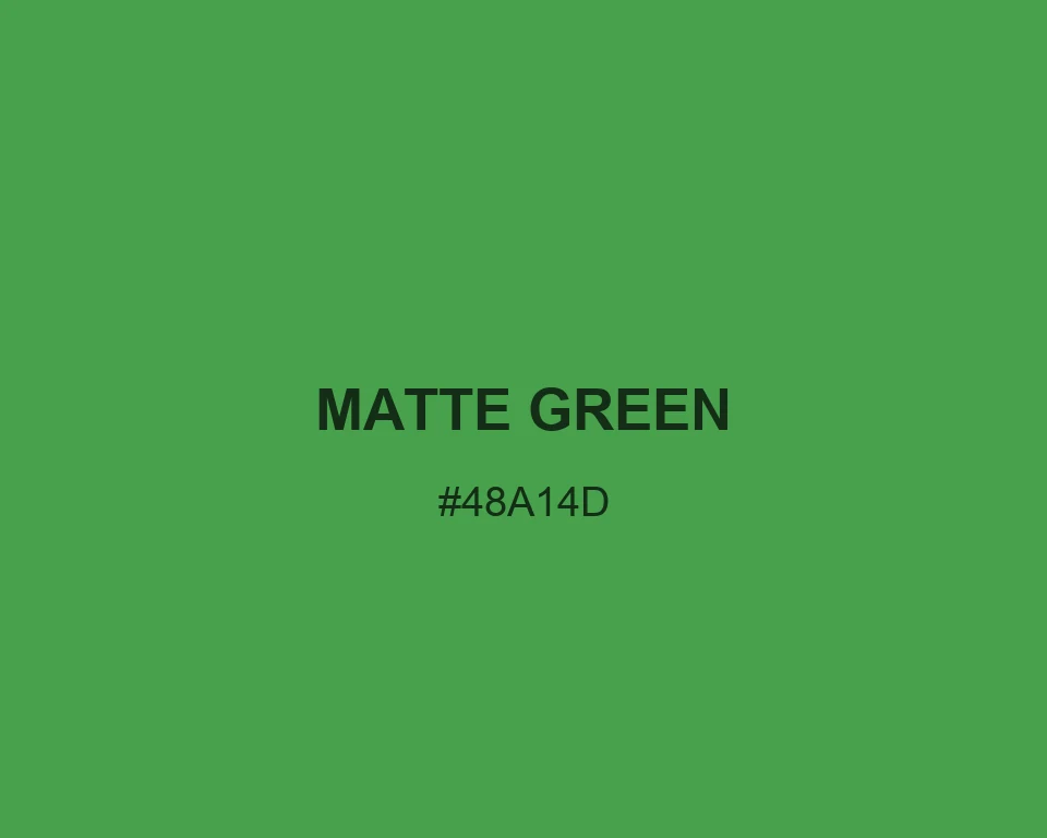 Matte Green #48A14D color swatch