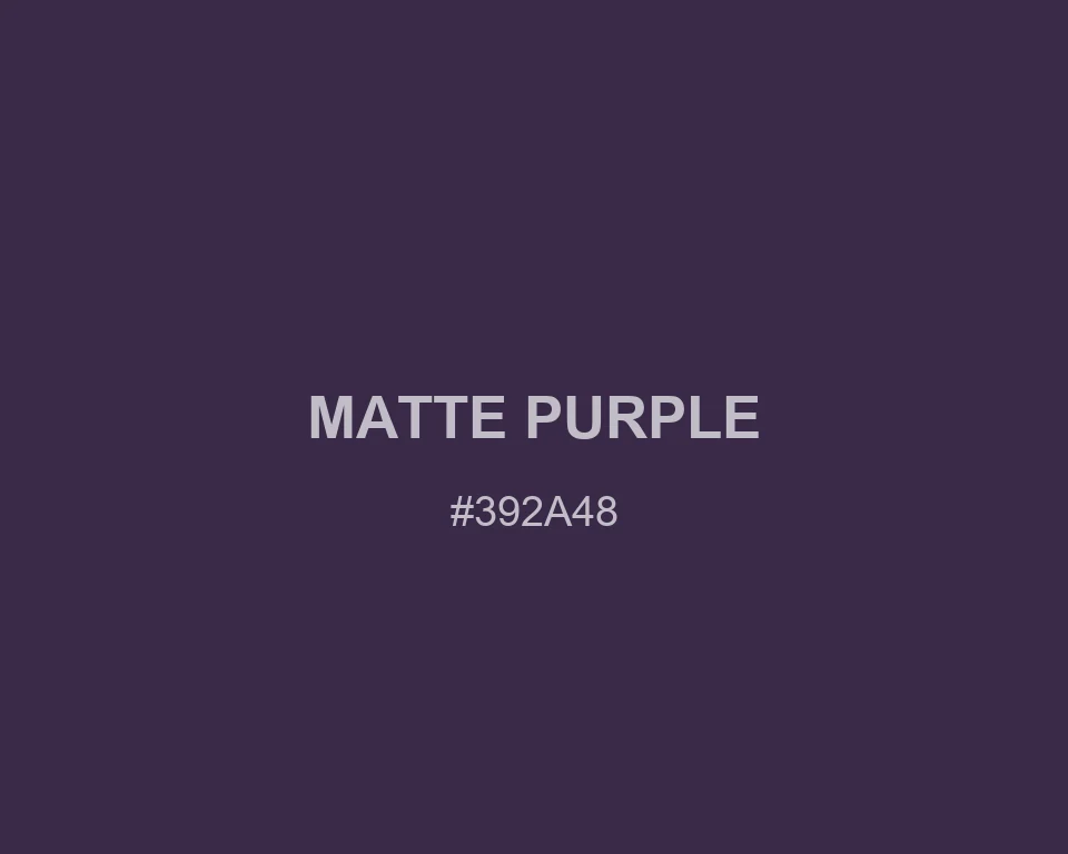 Matte Purple #392A48 color swatch