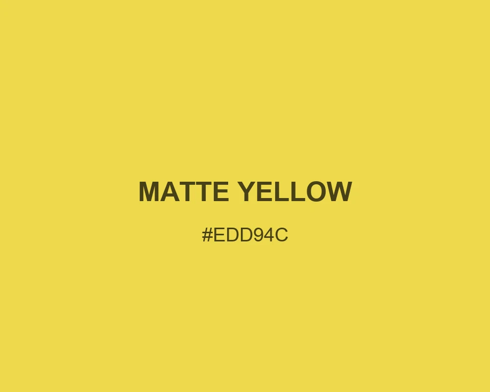 Matte Yellow #EDD94C color swatch