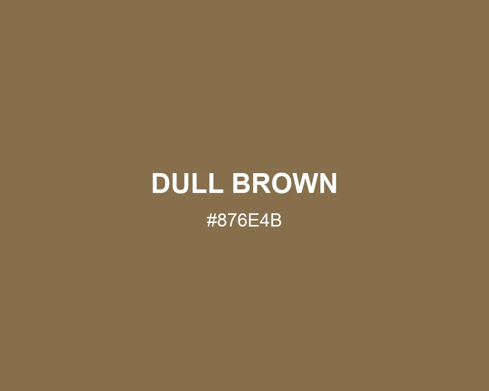 Dull Brown color #876E4B