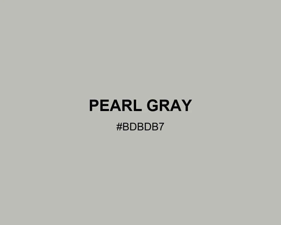Pearl Gray color #BDBDB7