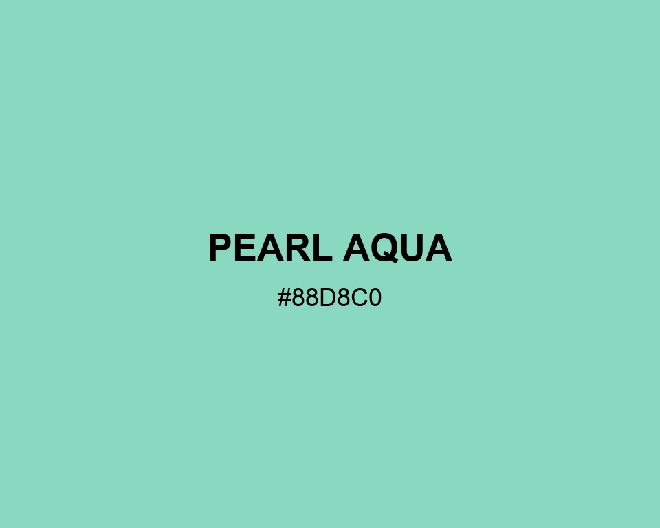 Pearl Aqua color #88D8C0