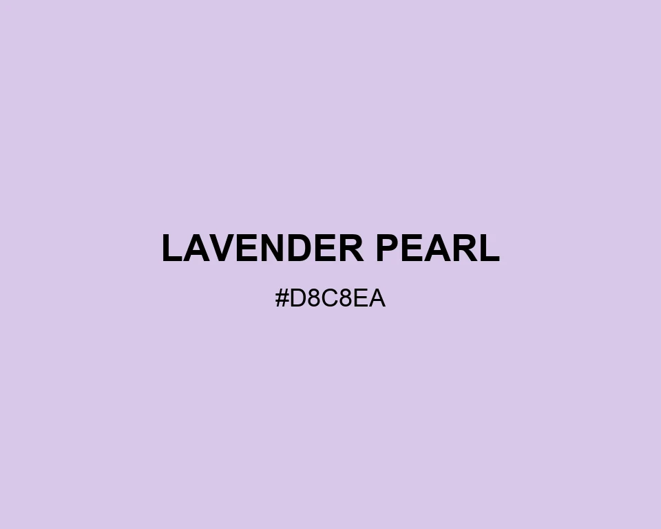 Lavender Pearl color #D8C8EA
