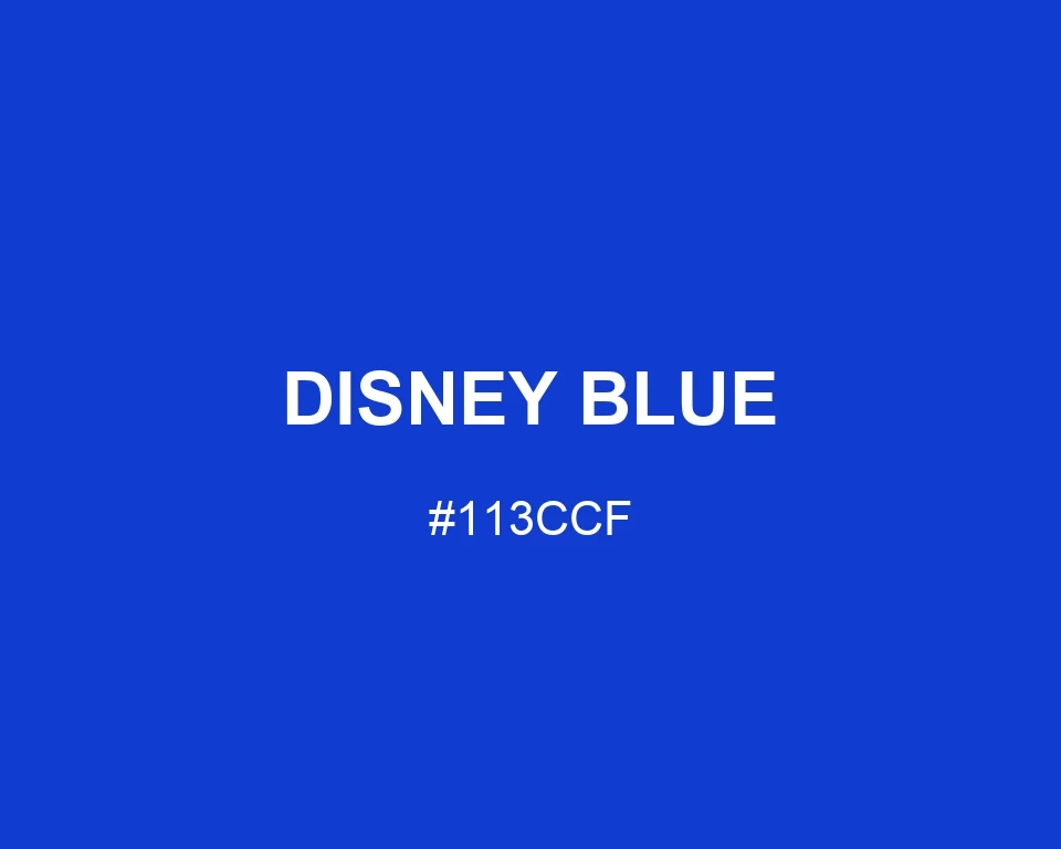 Disney Blue color #113CCF