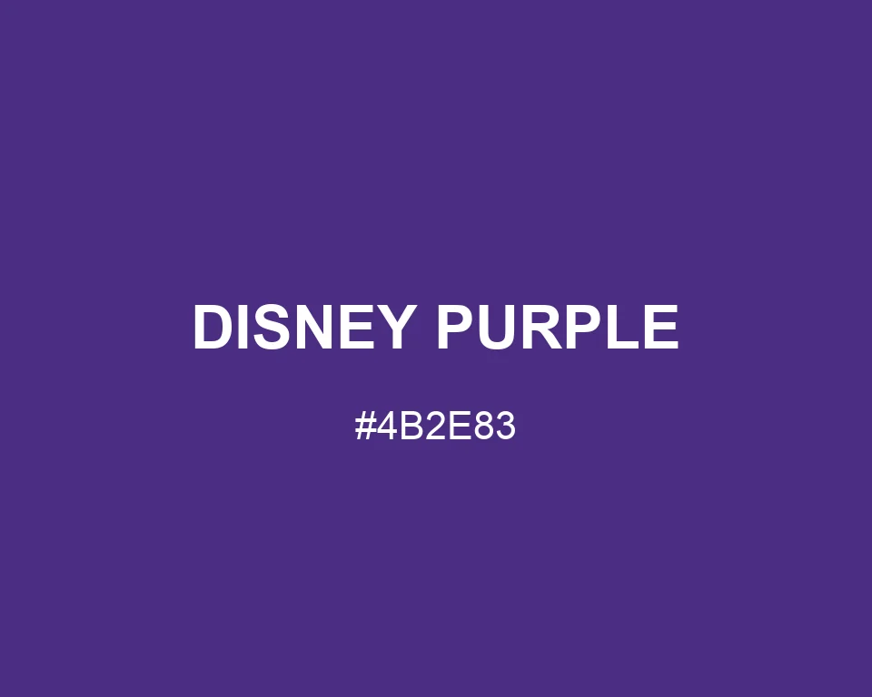 Disney Purple color #4B2E83