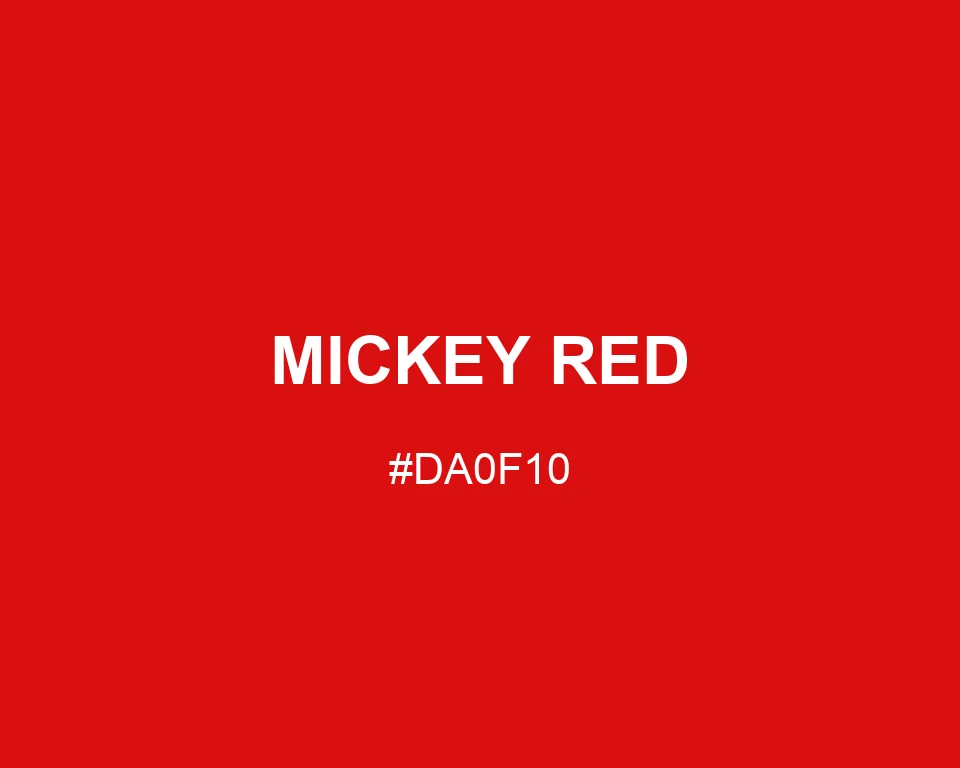 Mickey Red color #DA0F10