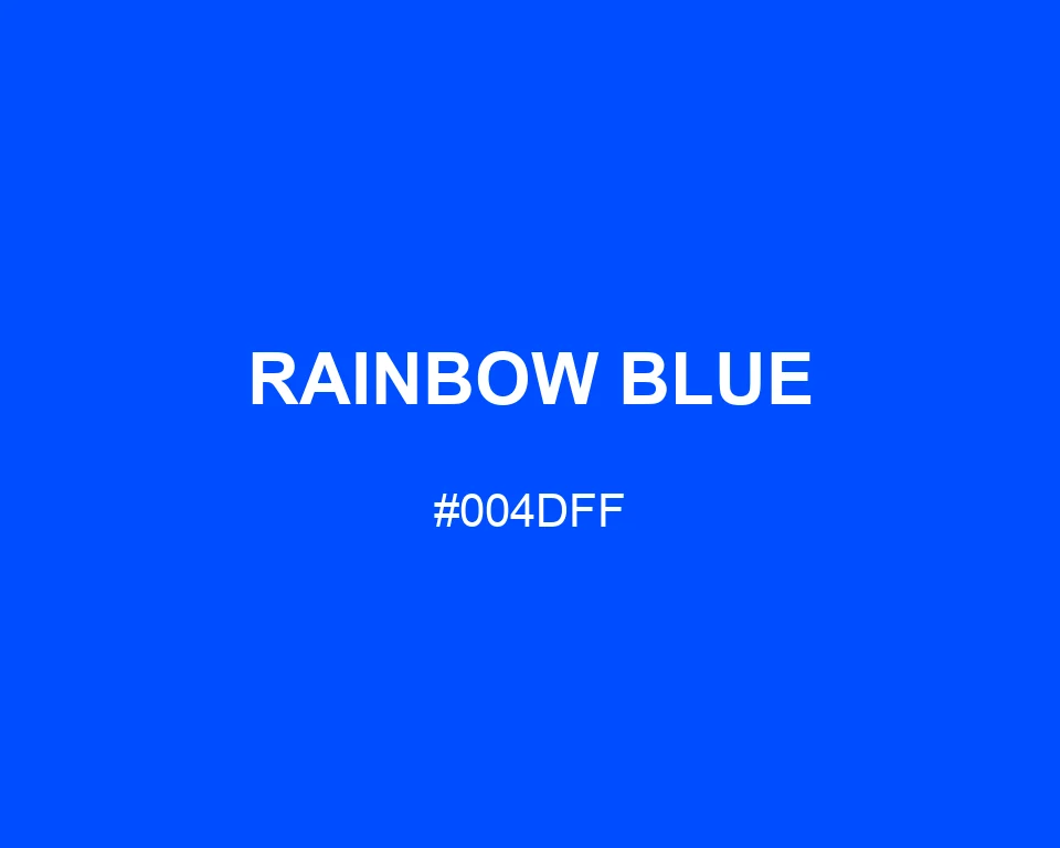 Rainbow Blue color #004DFF