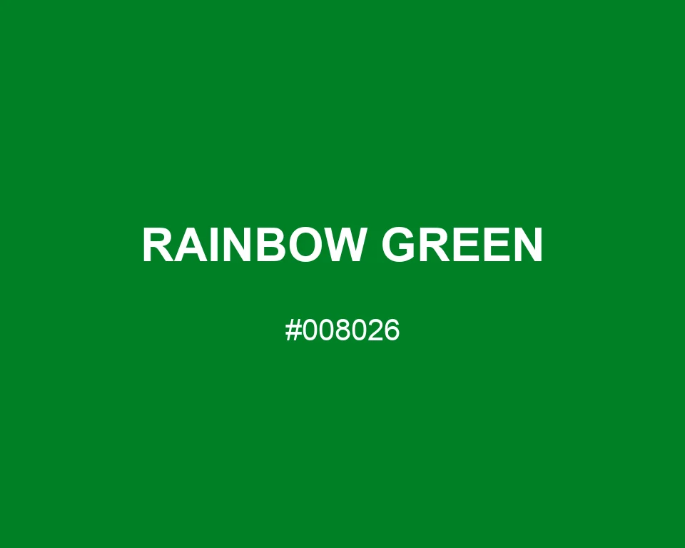 Rainbow Green color #008026
