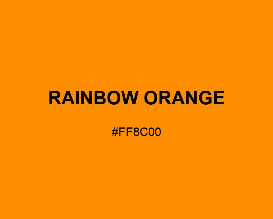 Rainbow Orange color #FF8C00