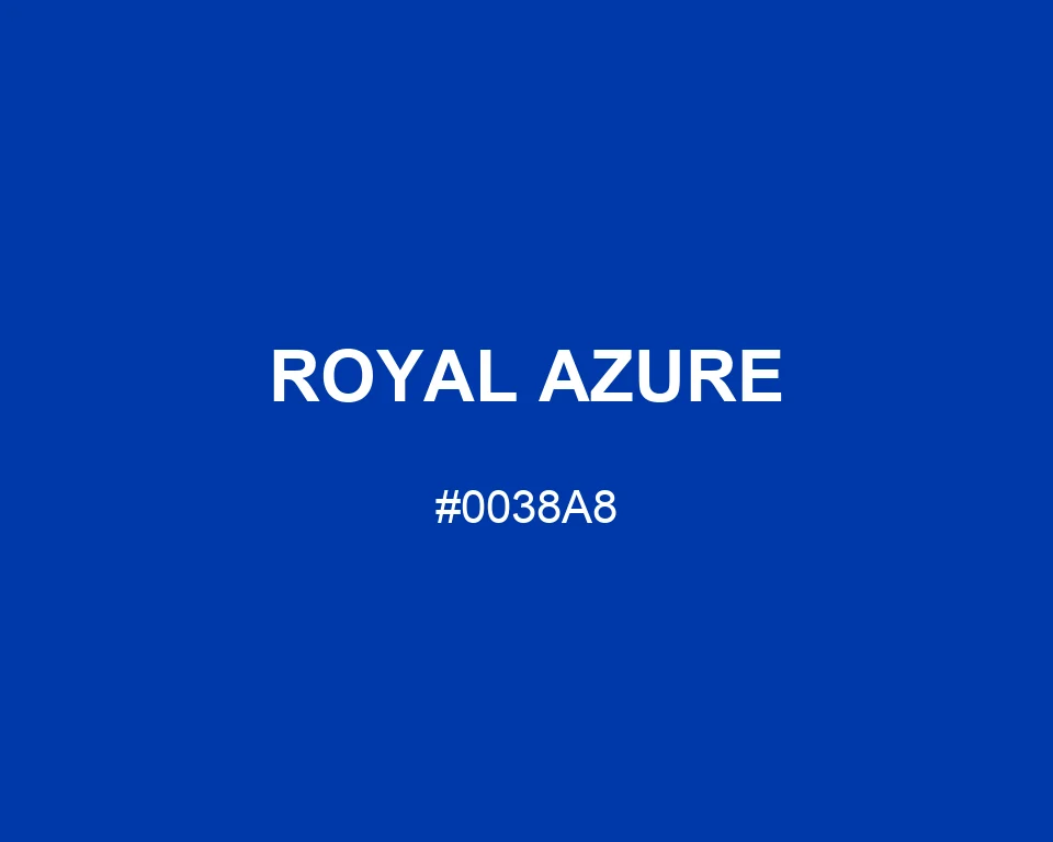 Royal Azure color #0038A8