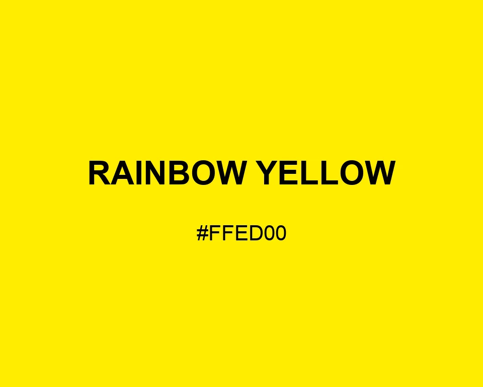 Rainbow Yellow color #FFED00
