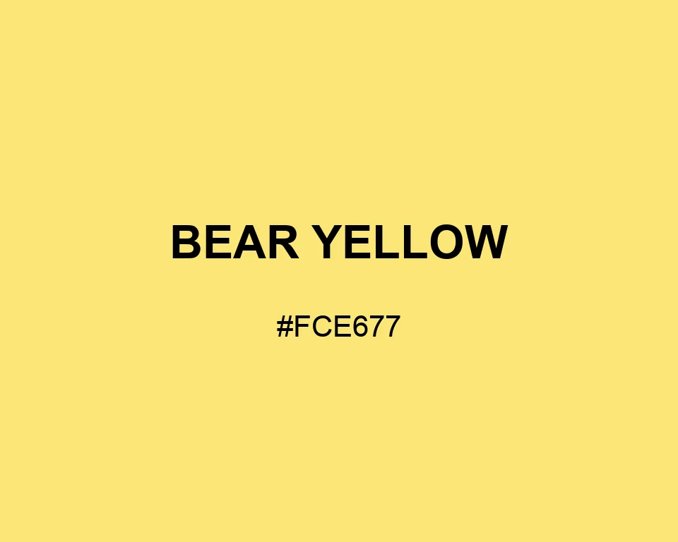 Bear Yellow color #FCE677