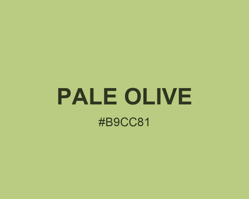 Pale Olive color #B9CC81