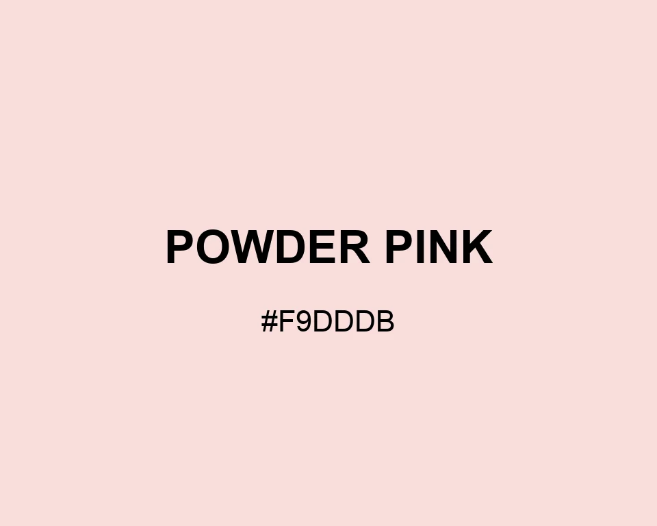 Powder Pink color #F9DDDB