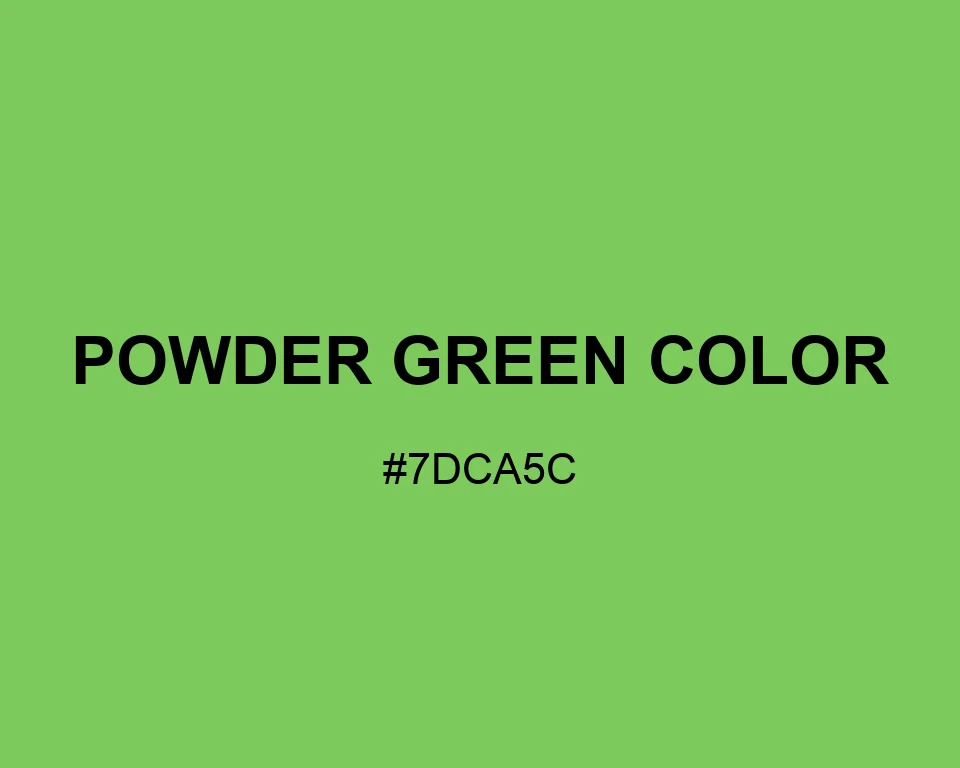 Powder Green Color color #7DCA5C