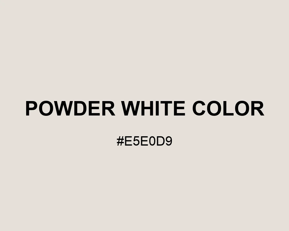 Powder White Color color #E5E0D9
