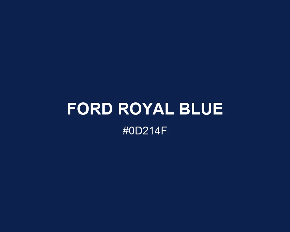 Ford Royal Blue color #0D214F