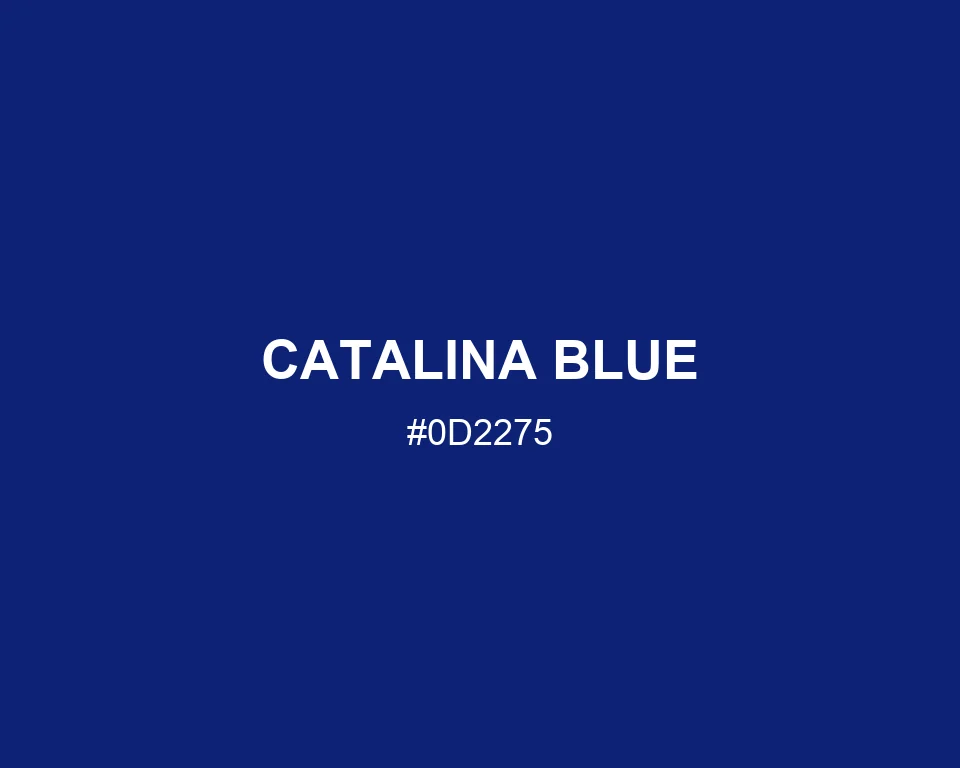 Catalina Blue color #0D2275