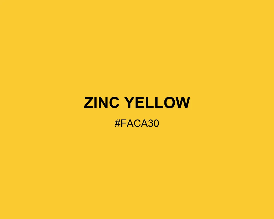 Zinc Yellow color #FACA30