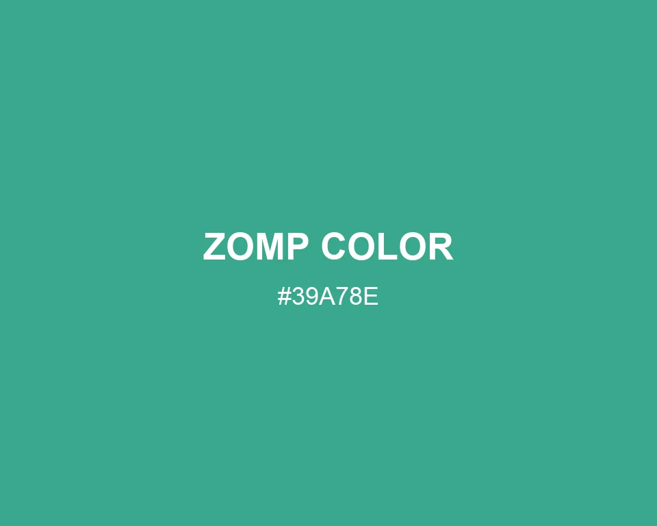 Zomp Color color #39A78E
