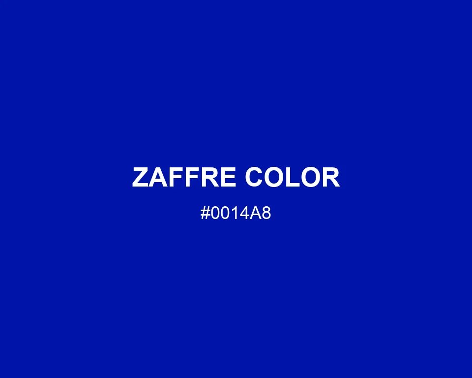 Zaffre Color color #0014A8