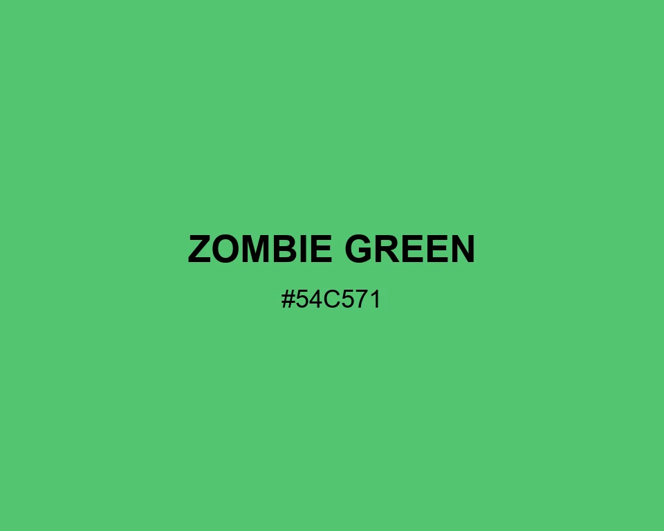 Zombie Green color #54C571