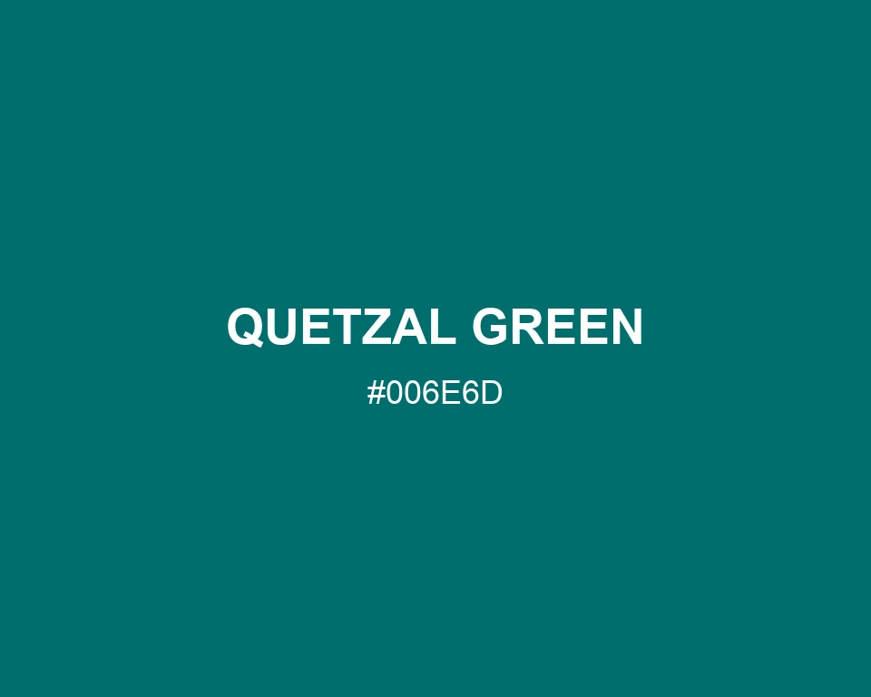 Quetzal Green color #006E6D