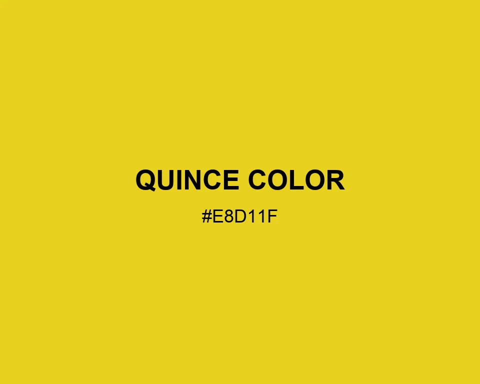 Quince Color color #E8D11F