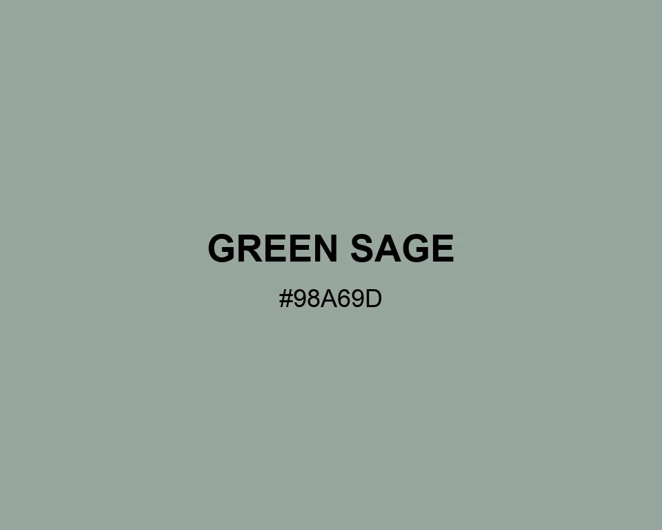 Green Sage color #98A69D