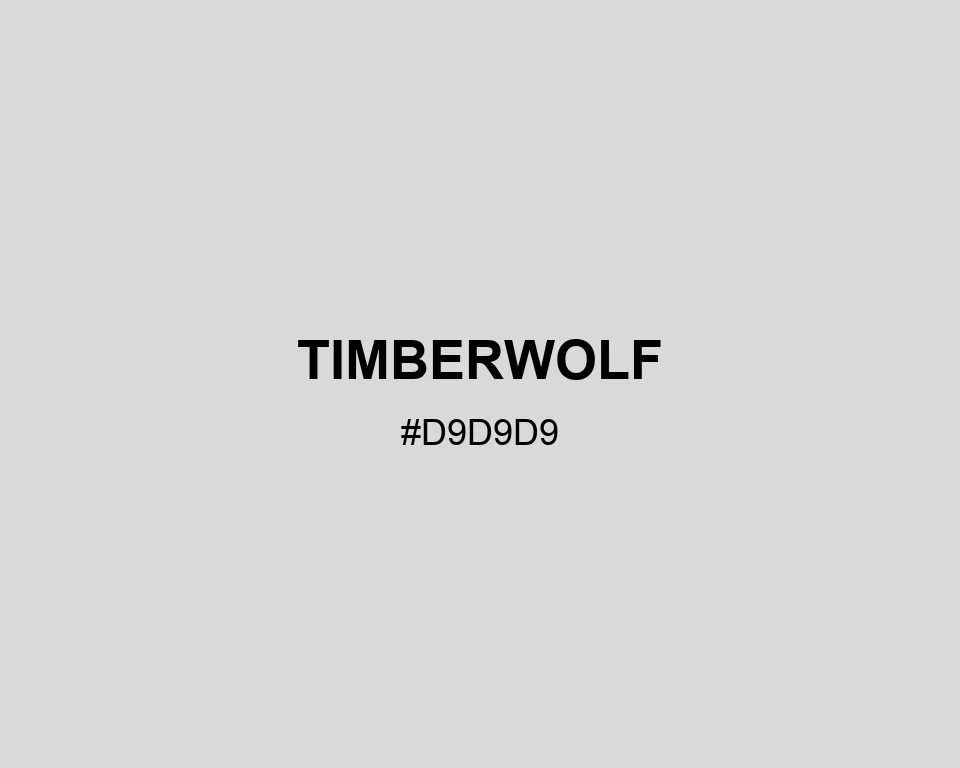 Timberwolf color #D9D9D9