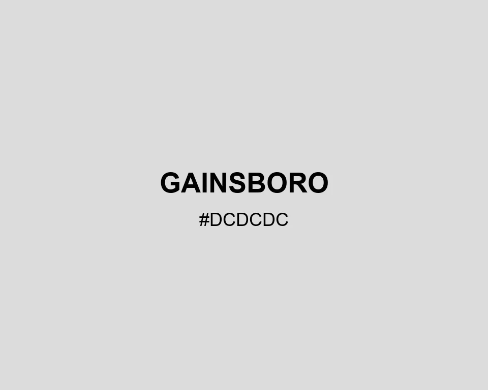 Gainsboro color #DCDCDC