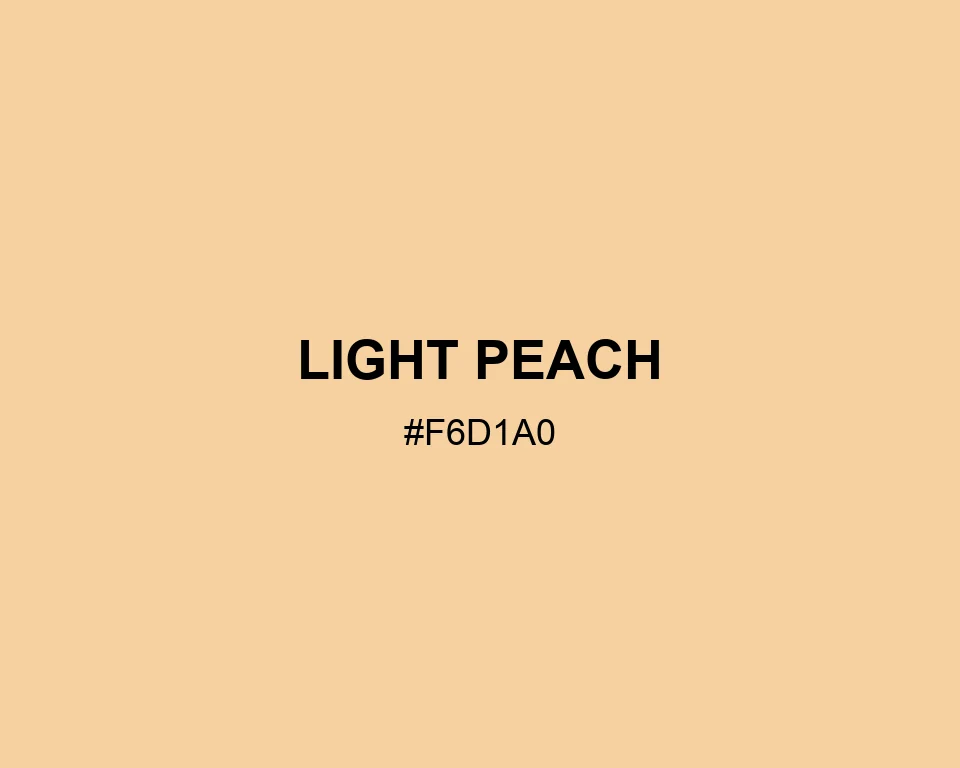 Light Peach color #F6D1A0