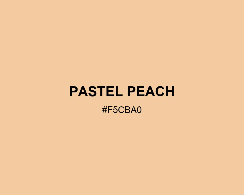 Pastel Peach color #F5CBA0