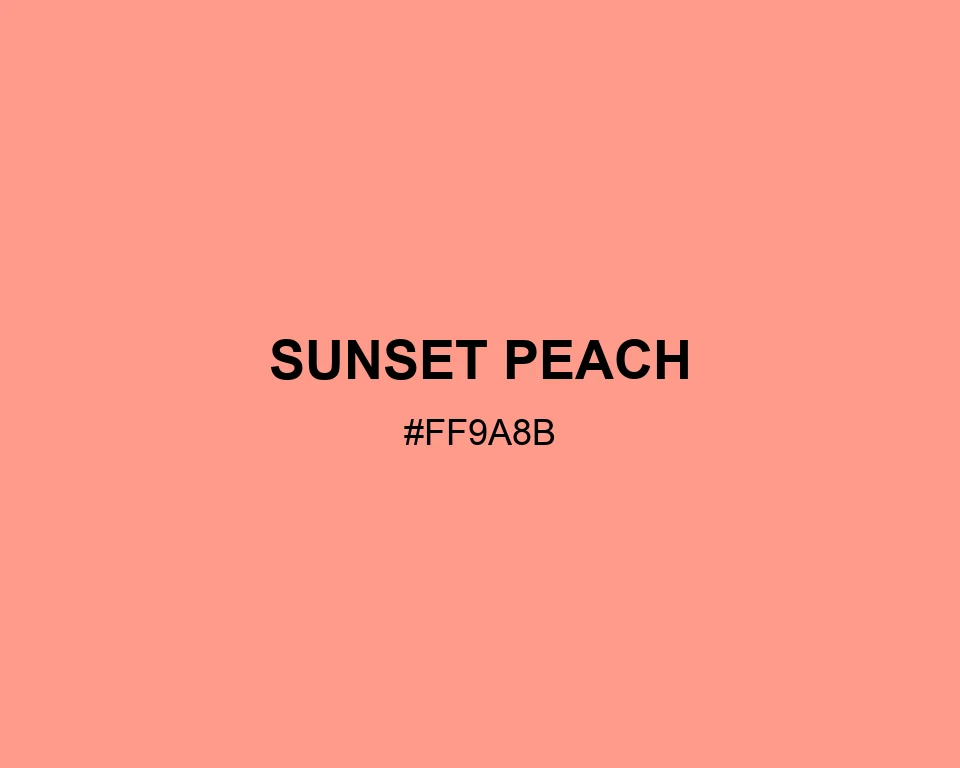 Sunset Peach color #FF9A8B
